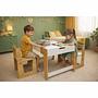 Phoenix 2 Channel Children's Table Set of 3 MDF White Natural 1