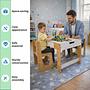 Phoenix 2 Kanal Kindertisc 3er Set MDF Weiß Natur  9
