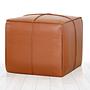 Stool Faux Leather Light Brown 0