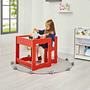 Kindertisch 2er Set MDF Rot Weiß  1