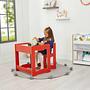 Children's table set of 2 MDF Red White 2