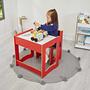Children's table set of 2 MDF Red White 4