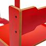 Children's table set of 2 MDF Red White 10