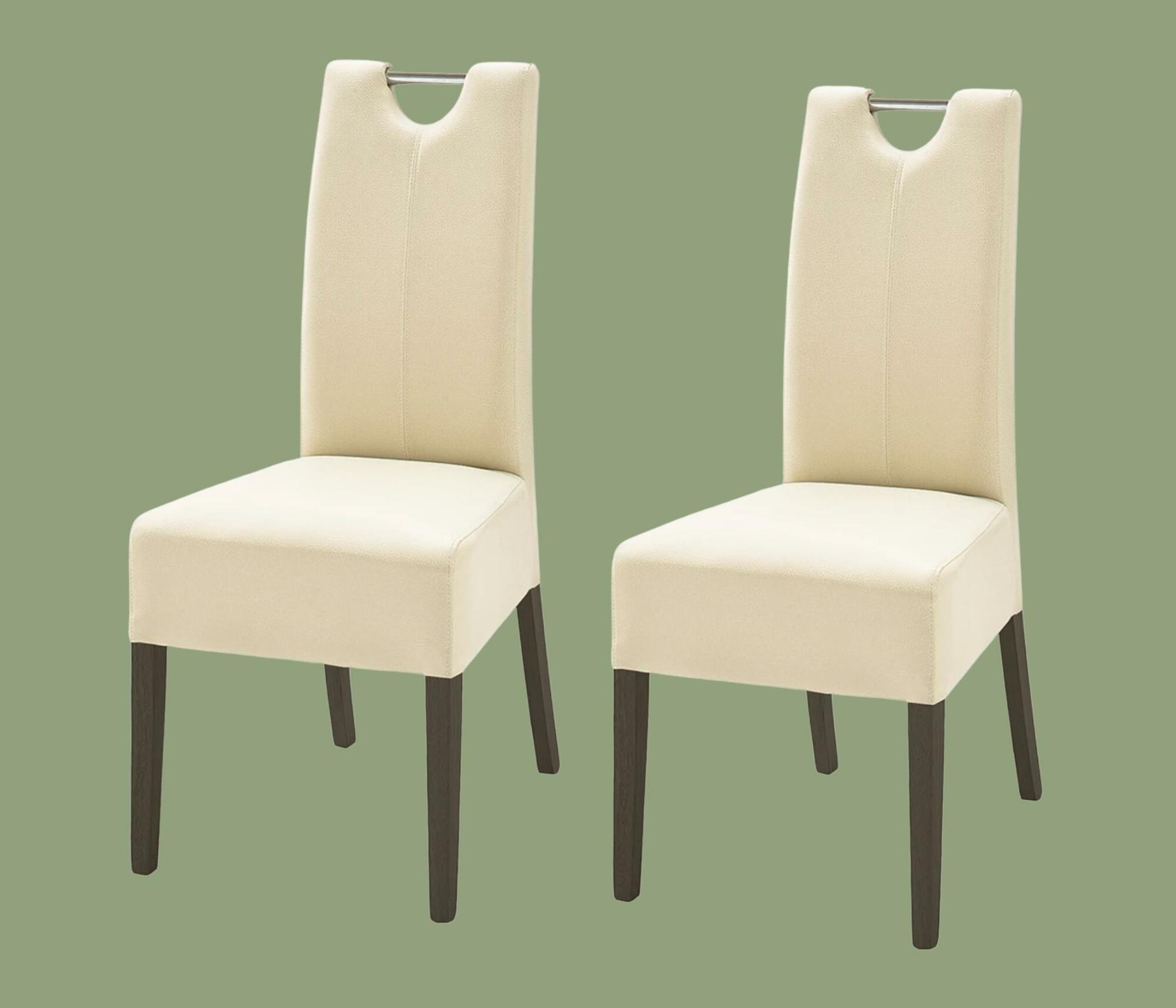 2x Esszimmerstuhl mit Griff Creme 0
