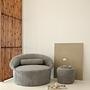 Pufi Armchair Set of 2 Velvet Anthracite 1
