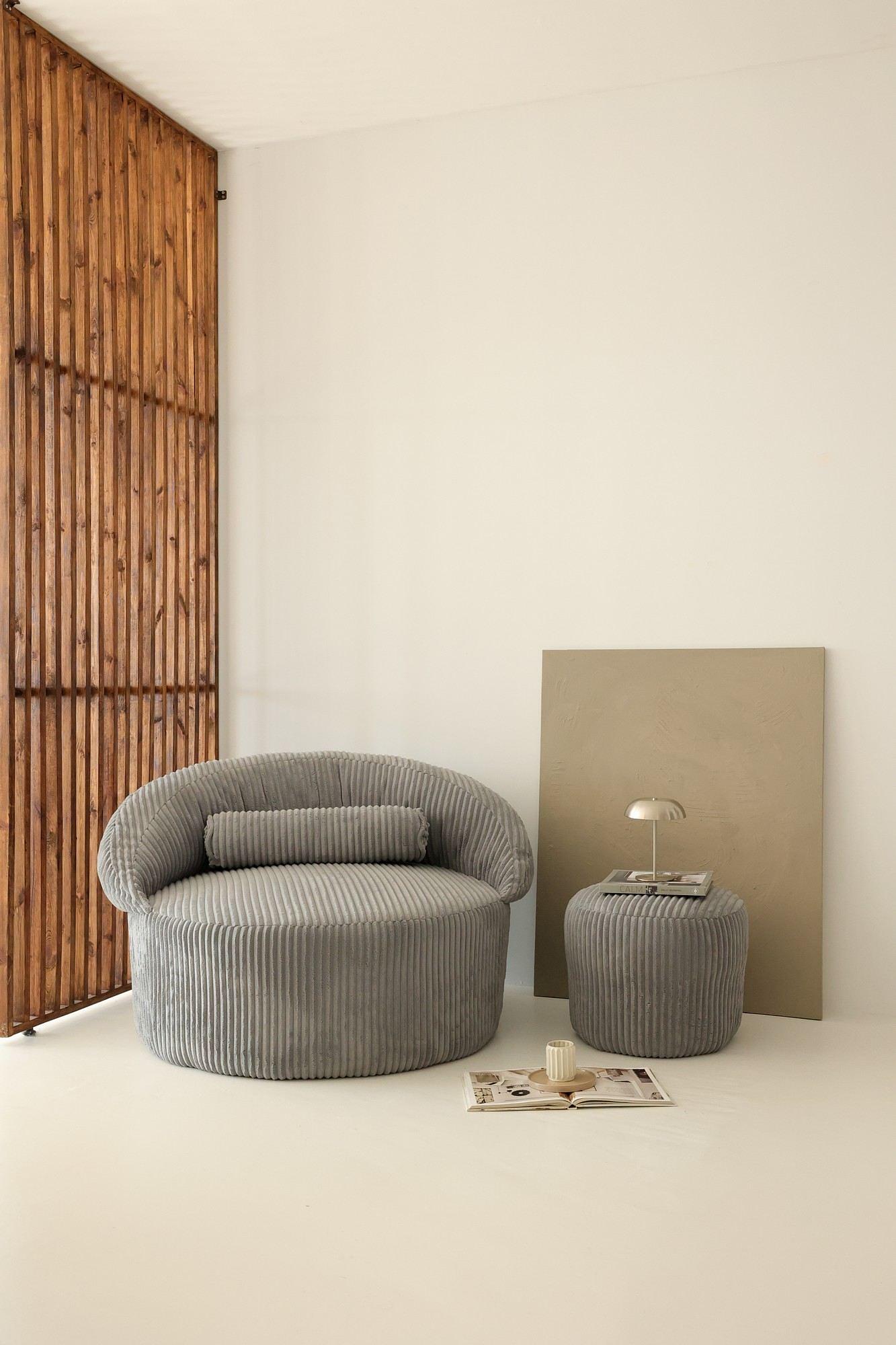 Pufi Armchair Set of 2 Velvet Anthracite 1