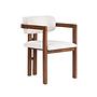 Tuscany Armchair Solid Beech Wood White Walnut 2