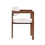 Tuscany Armchair Solid Beech Wood White Walnut 3