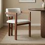 Tuscany Armchair Solid Beech Wood White Walnut 1