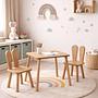 Children's table set of 3 wood-based material walnut 1