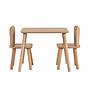 Kindertisch 3er Set Holzwerkstoff Walnuss  3