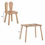 Children's table set of 3 wood-based material walnut 5