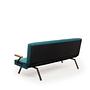 Zven 3-Seater Sofa Bed Polyester Fabric Petrol Green 0