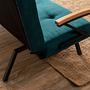 Zven 3-Seater Sofa Bed Polyester Fabric Petrol Green 4