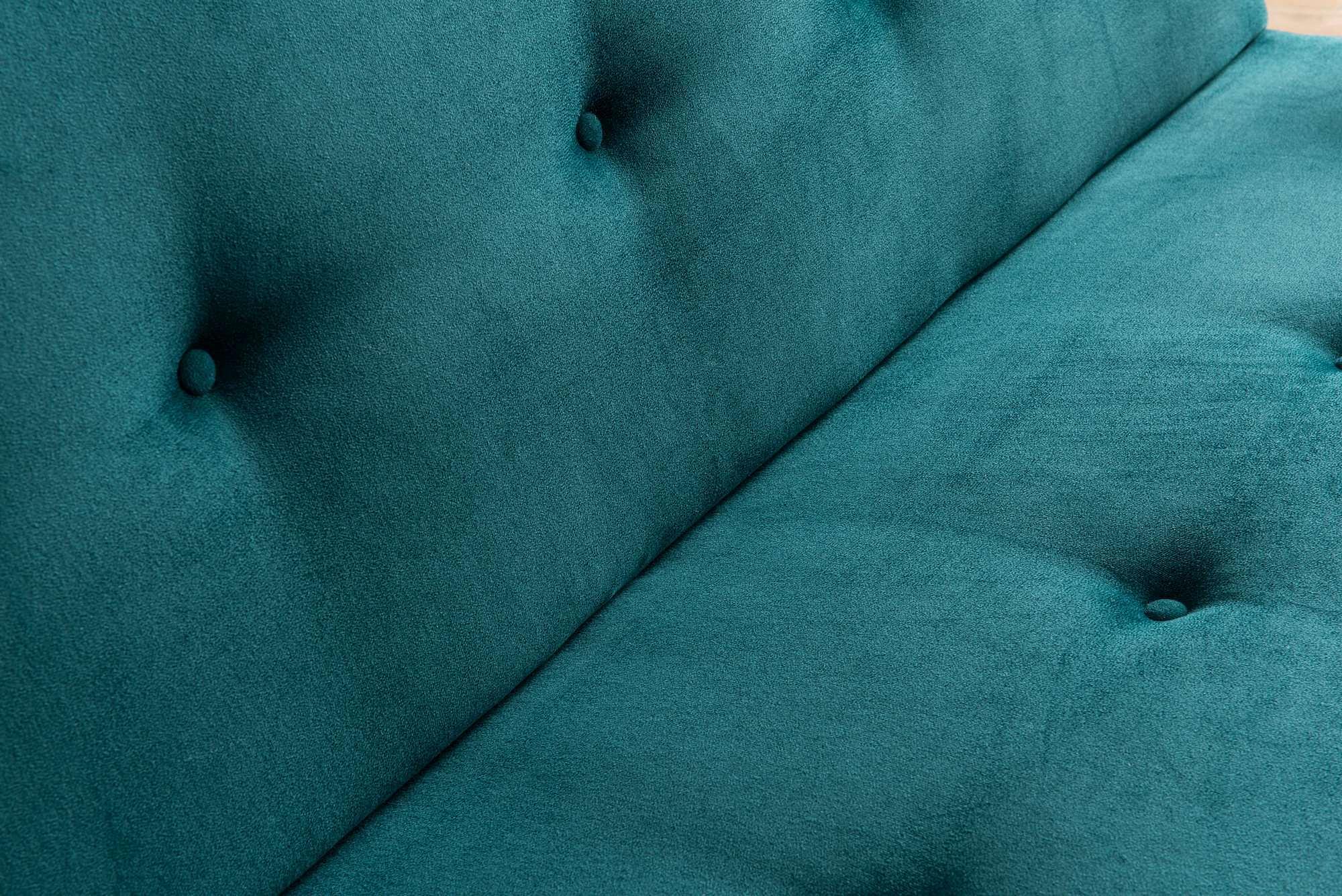 Zven 3-Seater Sofa Bed Polyester Fabric Petrol Green 6