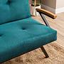 Zven 3-Seater Sofa Bed Polyester Fabric Petrol Green 5