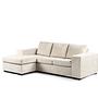 Sofa 3-Seater Chaise Longue Left Right Fabric White 4