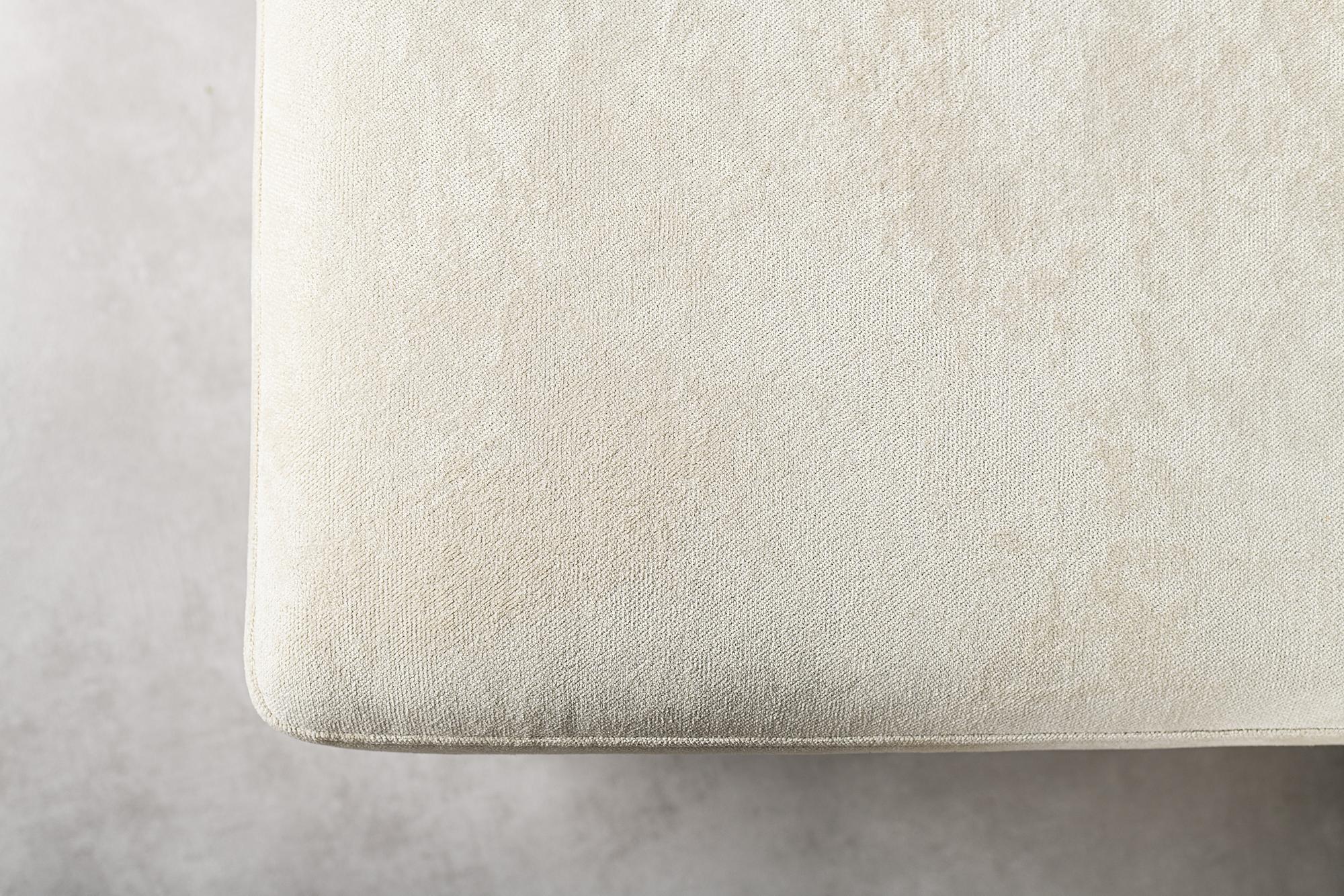 Sofa 3-Seater Chaise Longue Left Right Fabric White 8