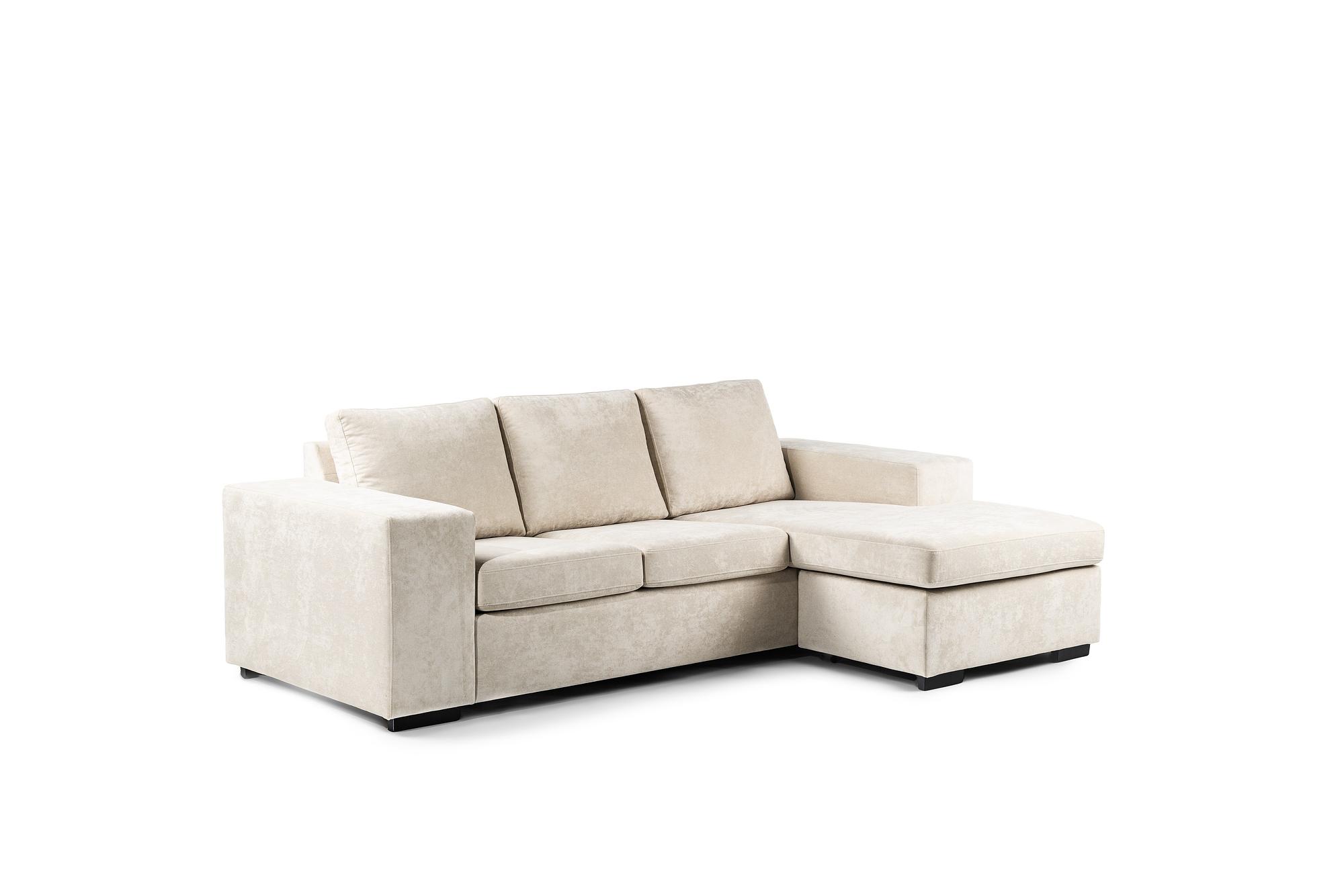 Sofa 3-Seater Chaise Longue Left Right Fabric White 10