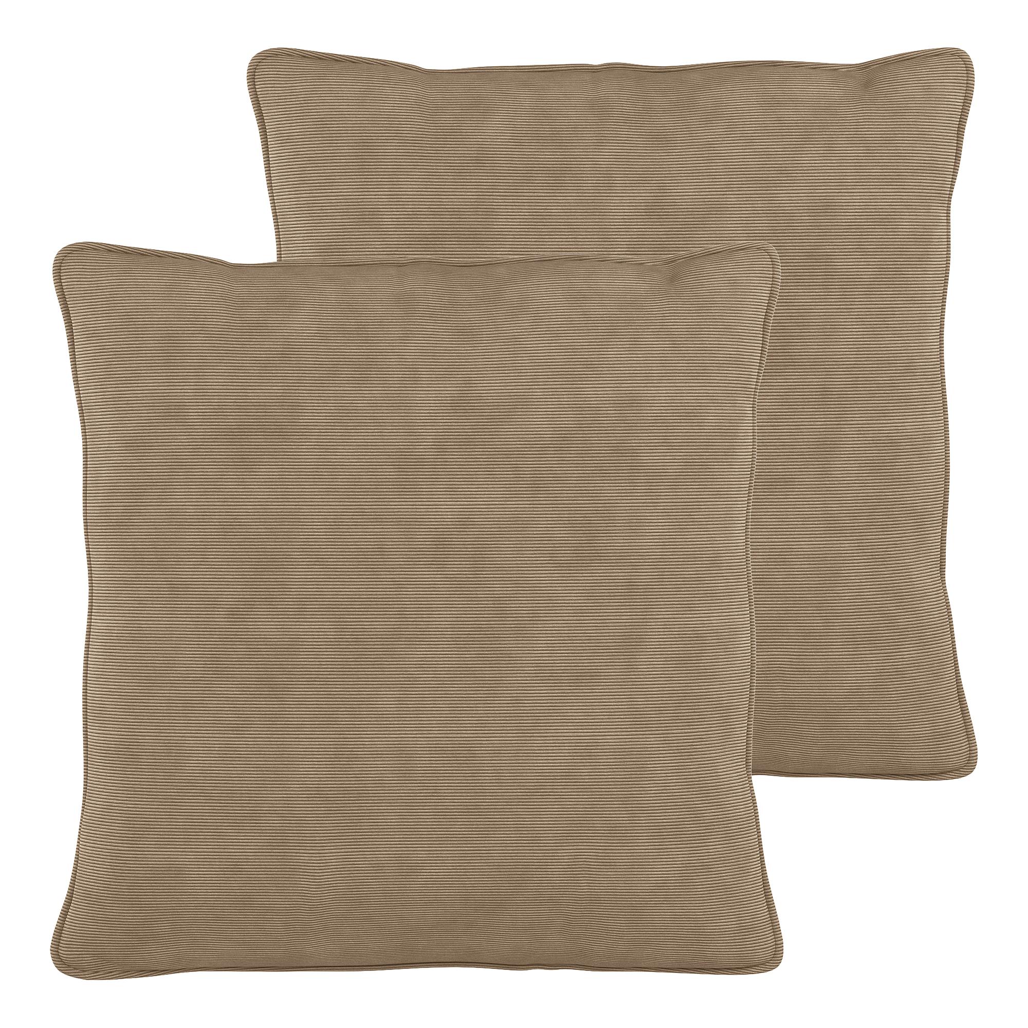 Loungekissen HUDSON XL 2er Set Cordstoff Taupe 0