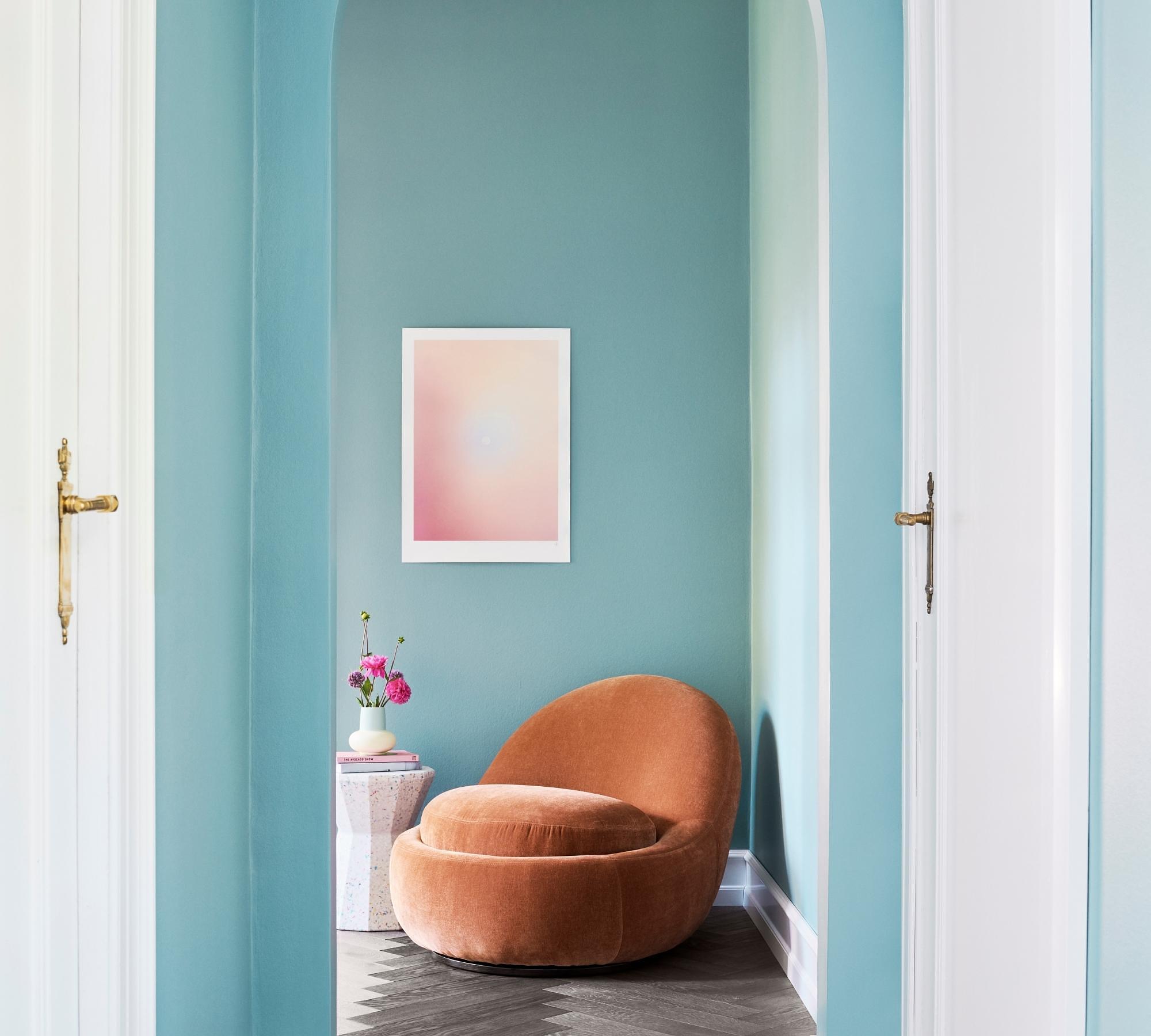 Babette Swivel Chair Moss Rust 0