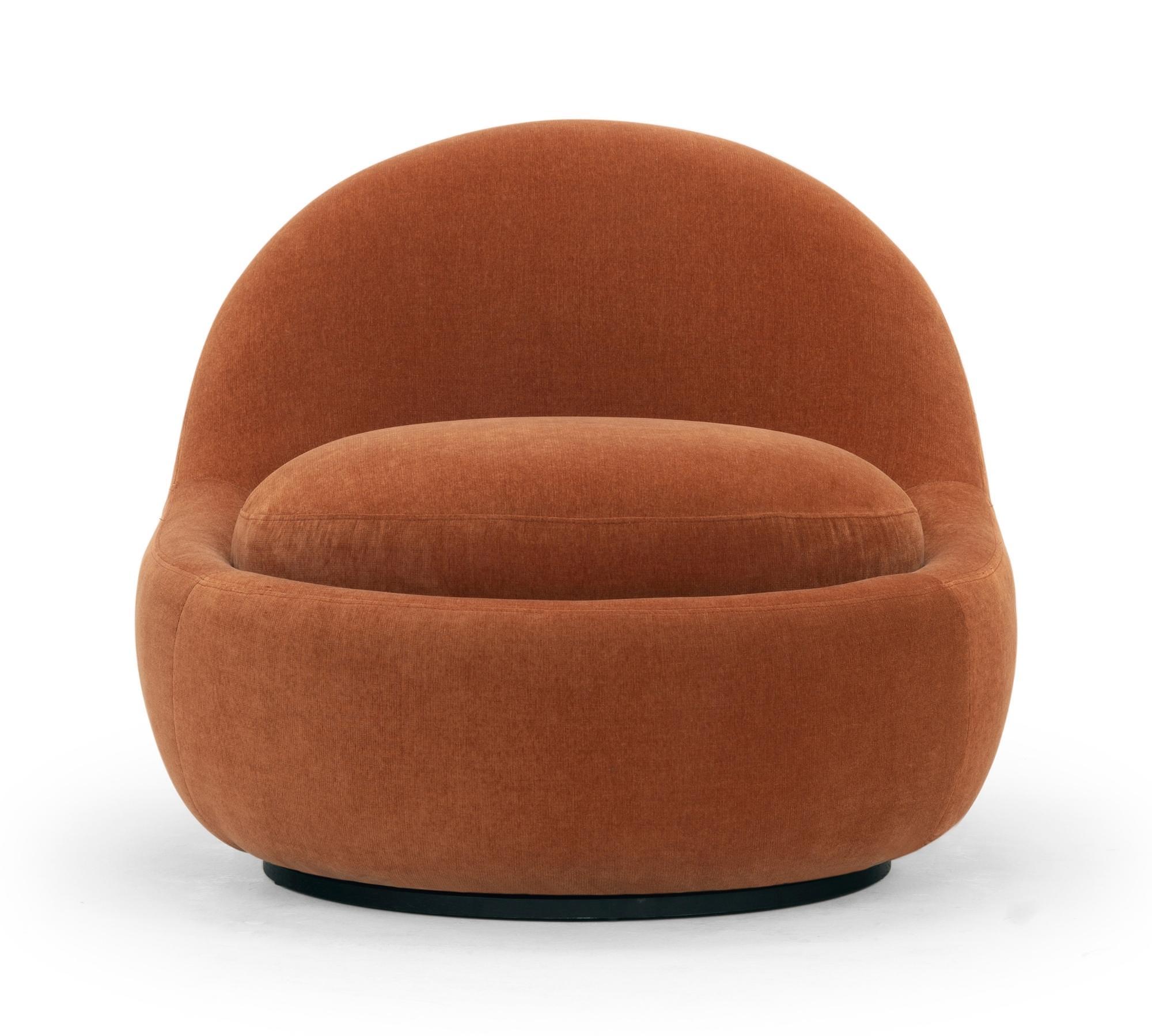 Babette Swivel Chair Moss Rust 1
