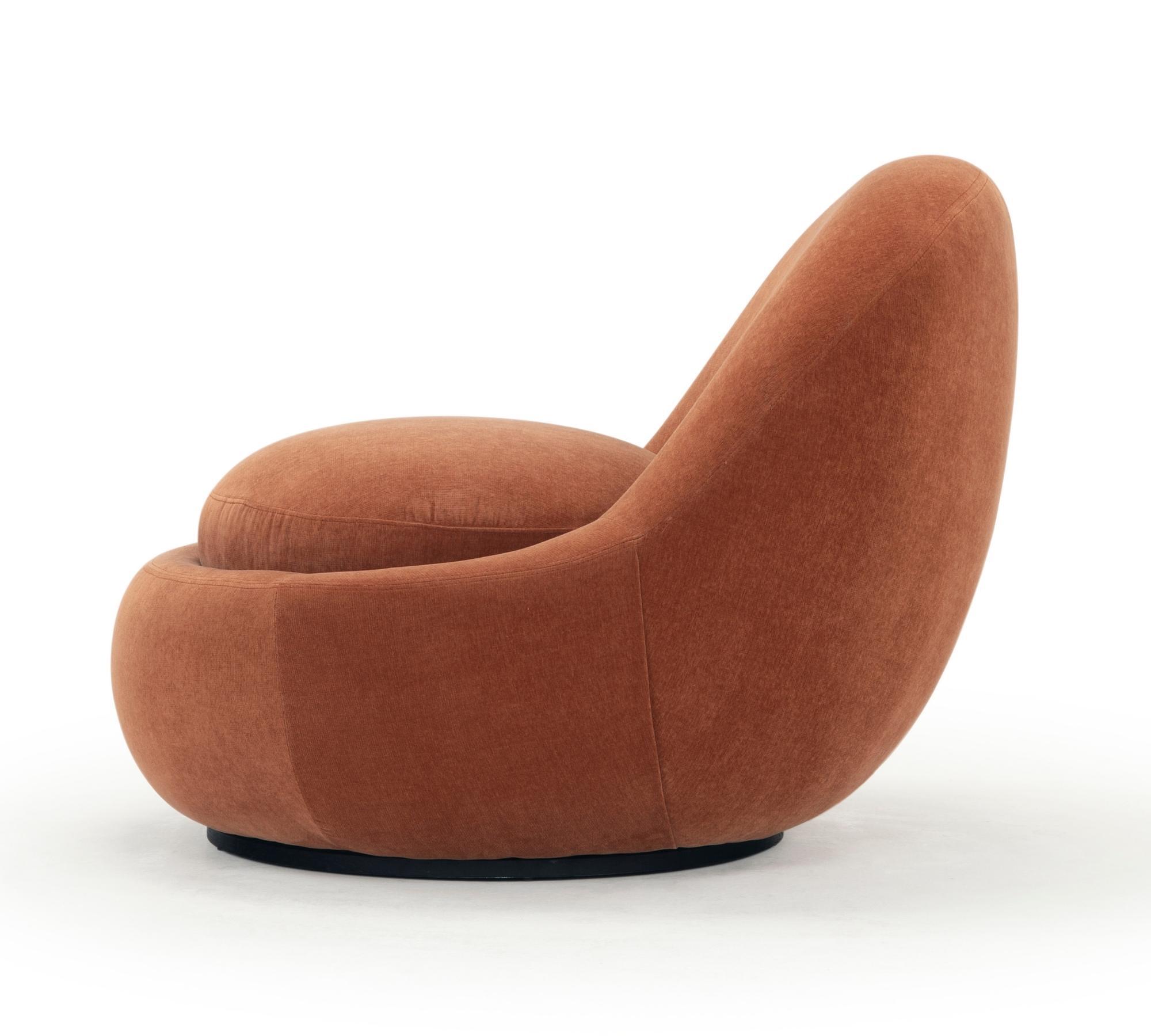 Babette Swivel Chair Moss Rust 2