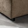 Divano 3 Posti Chaiselongue Sinistra Tessuto Marrone 7