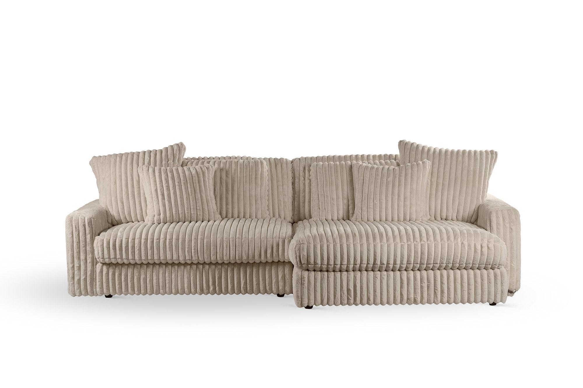 Sofa 3-Sitzer Cord Vito Creme 5