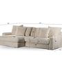 Sofa 3-Sitzer Cord Vito Creme 10