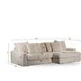Sofa 3-Sitzer Cord Vito Creme 9