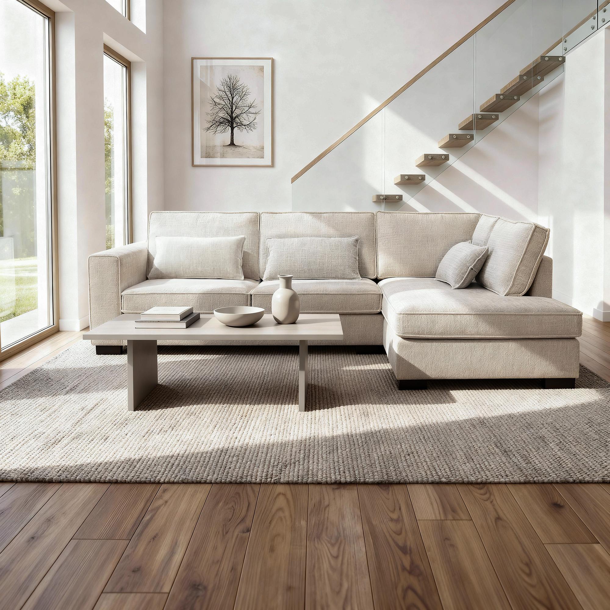 Corner Sofa Addison 3-Seater Beige 0