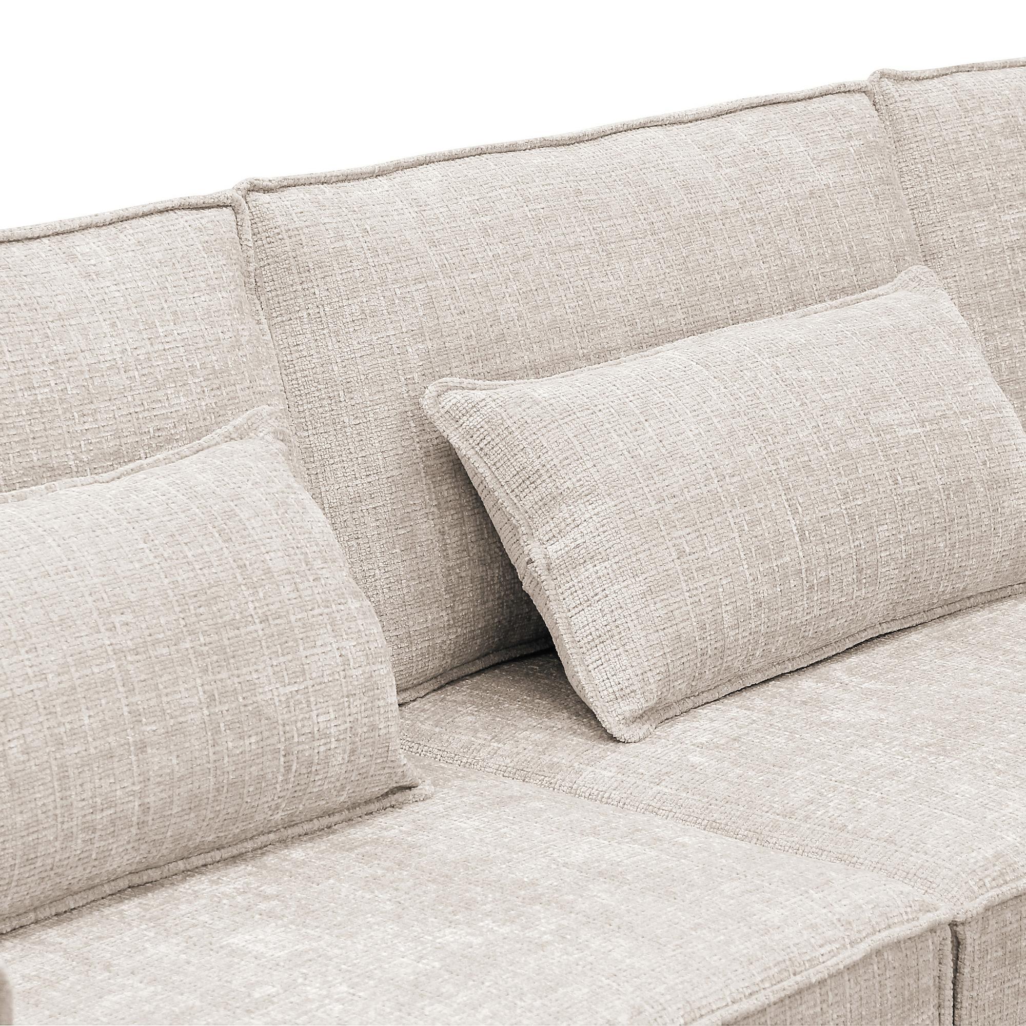Corner Sofa Addison 3-Seater Beige 9