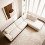Corner Sofa Easton Right 3-Seater White 3