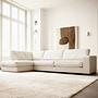 Corner Sofa Easton Left 3-Seater White 2