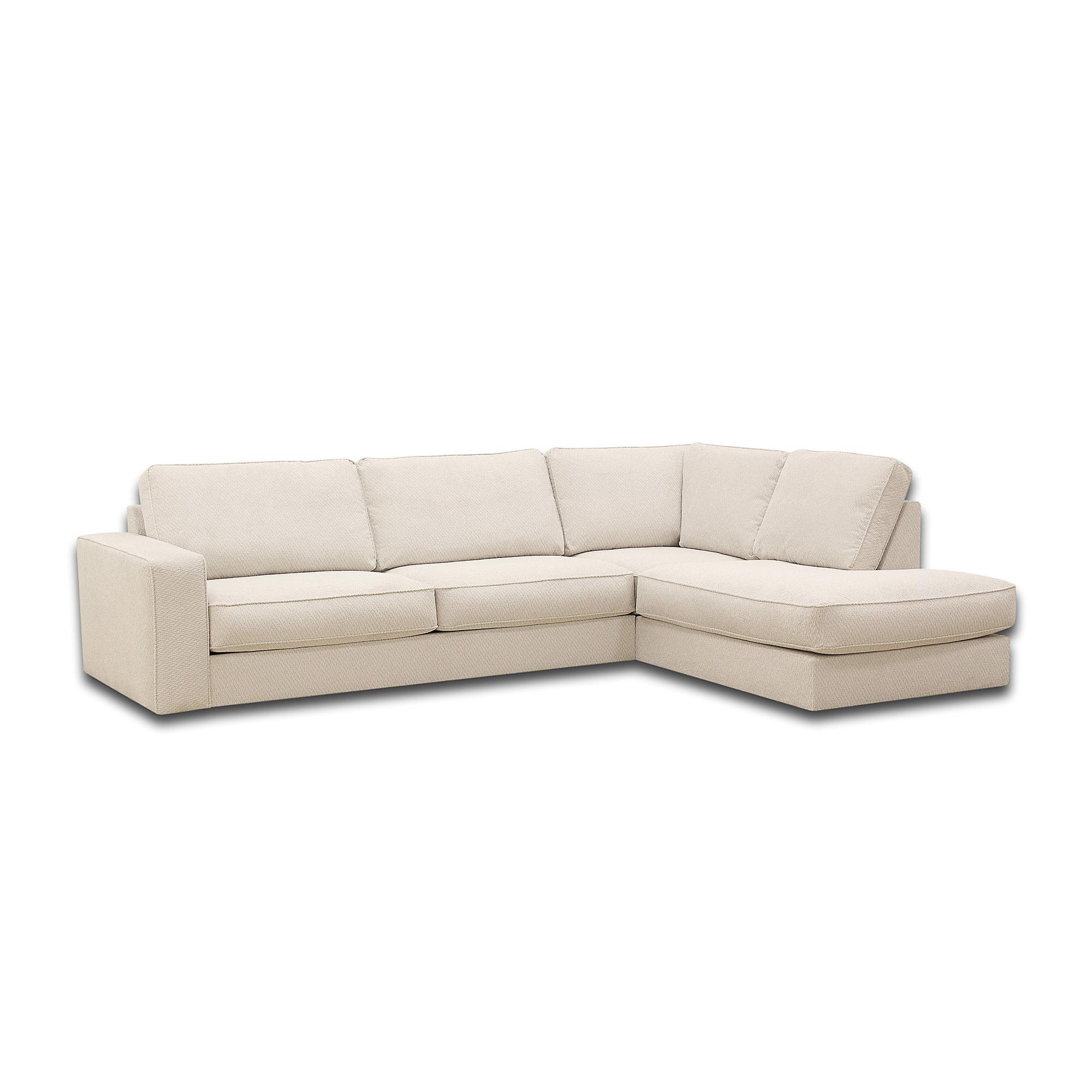 Corner Sofa Easton Right 3-Seater White 6