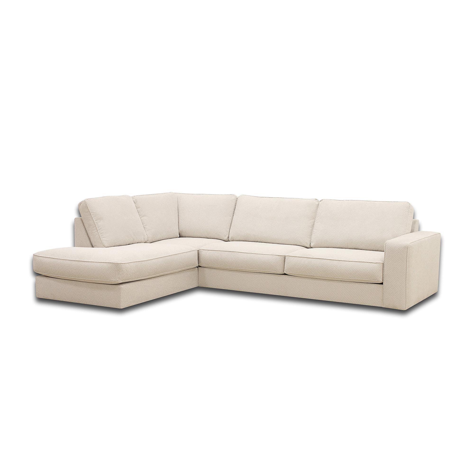 Corner Sofa Easton Left 3-Seater White 6