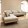 Corner Sofa Paloma 3-Seater Left Fabric Beige 1
