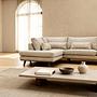 Ecksofa Paloma 3-Sitzer Links Stoff Beige 5