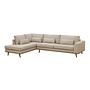 Ecksofa Paloma 3-Sitzer Links Stoff Beige 7