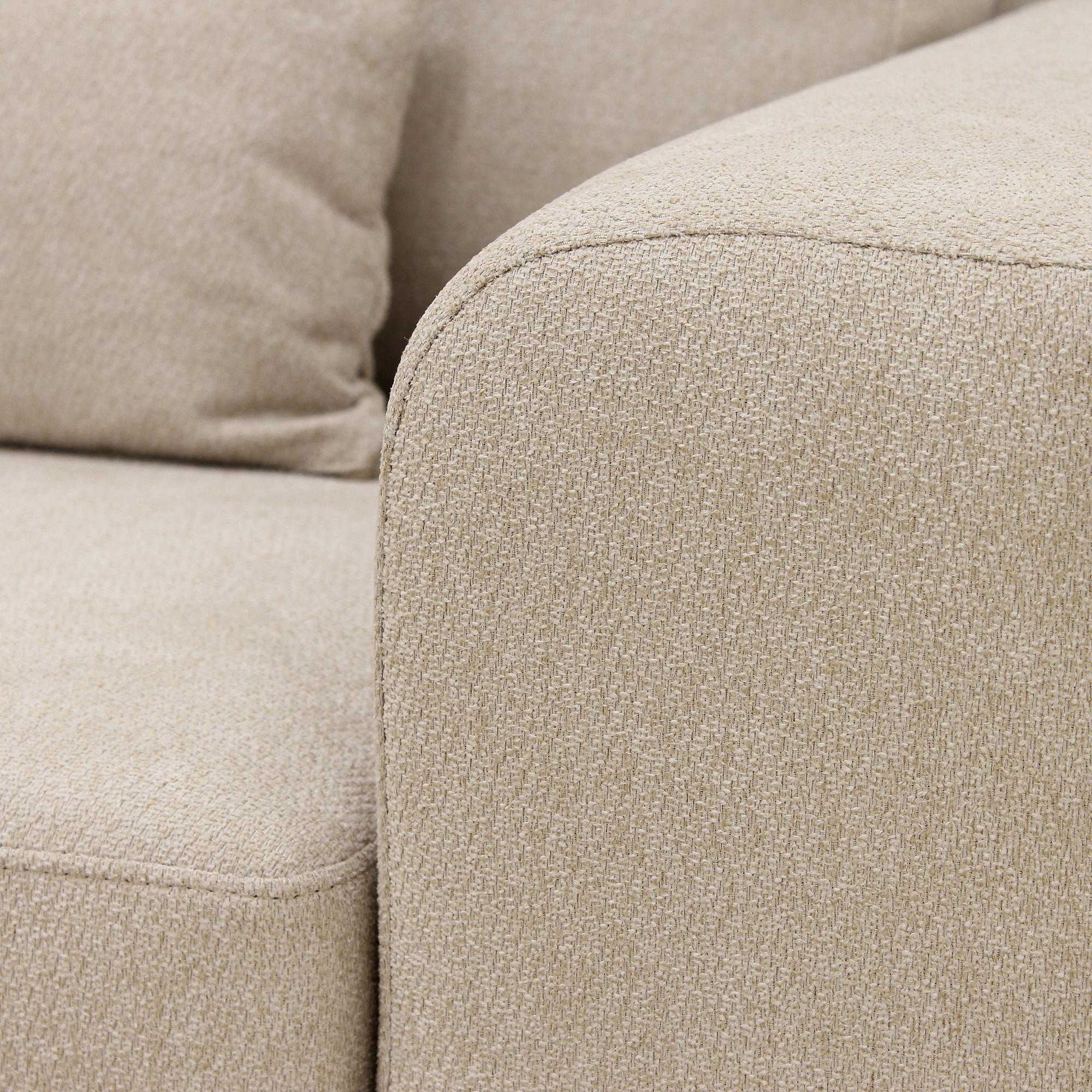 Corner Sofa Paloma 3-Seater Left Fabric Beige 10