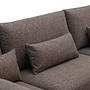 Ecksofa Paloma 3-Sitzer Links Stoff Braun 5