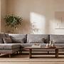 Corner Sofa Paloma 3-Seater Left Fabric Brown 7