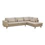 Corner Sofa Paloma 3-Seater Right Fabric Beige 7