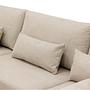 Corner Sofa Paloma 3-Seater Right Fabric Beige 9
