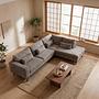 Ecksofa Paloma 3-Sitzer Rechts Stoff Braun 2