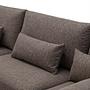 Corner Sofa Paloma 3-Seater Right Fabric Brown 5