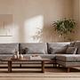 Corner Sofa Paloma 3-Seater Right Fabric Brown 7