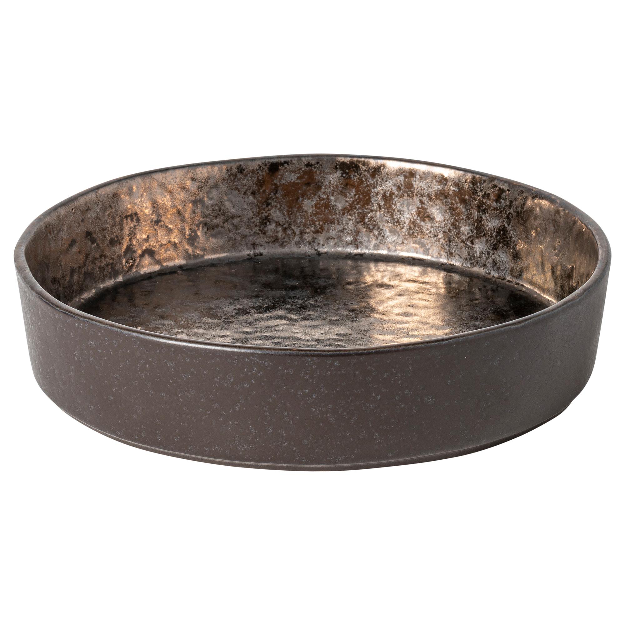 Soup plate Lagoa Set of 6 Stoneware Dark Brown 20cm 0