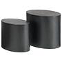 Side table Elipse Set of 2 Wood Black 0